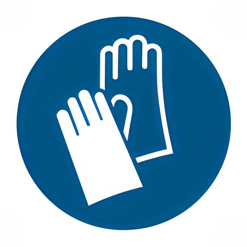 Señal de obligación guantes de seguridad.