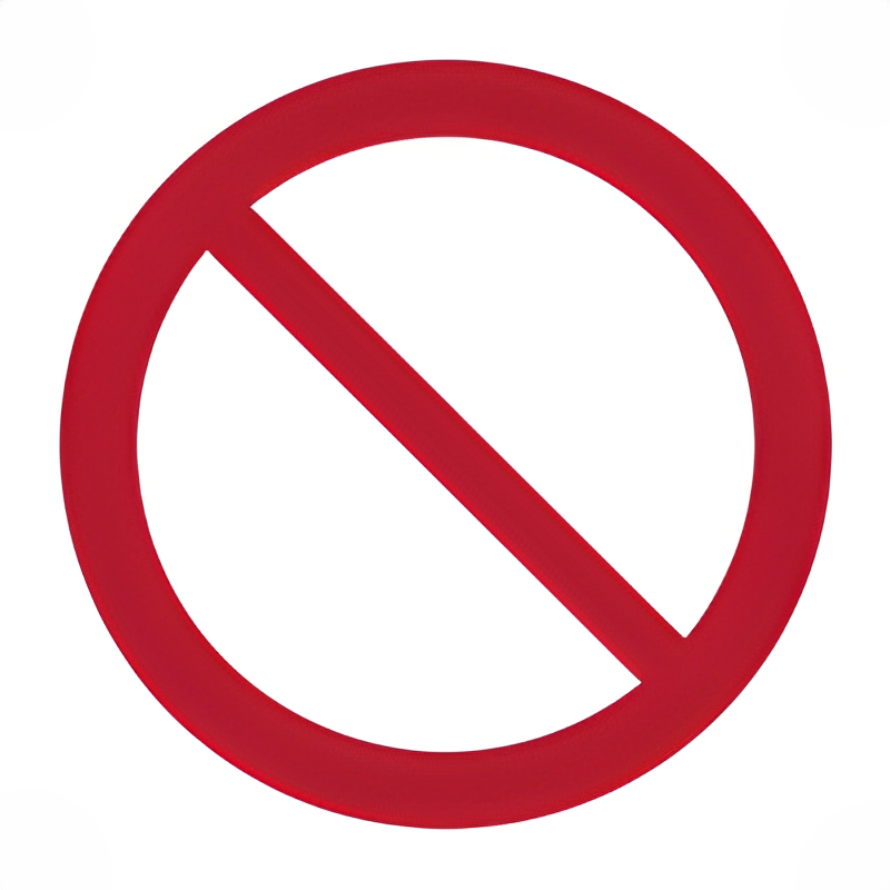 Señal de prohibición general.