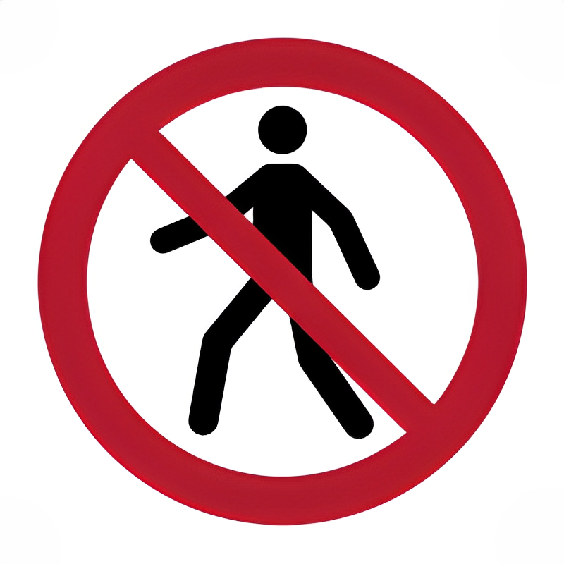 Señal prohibido el paso.