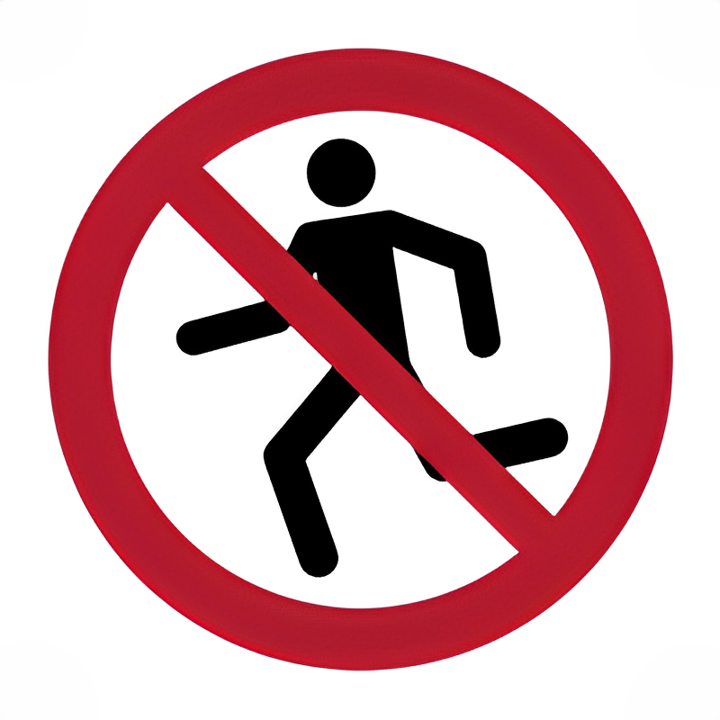 Señal prohibido correr.