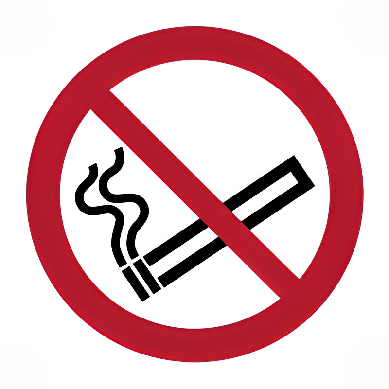 Señal prohibido fumar.