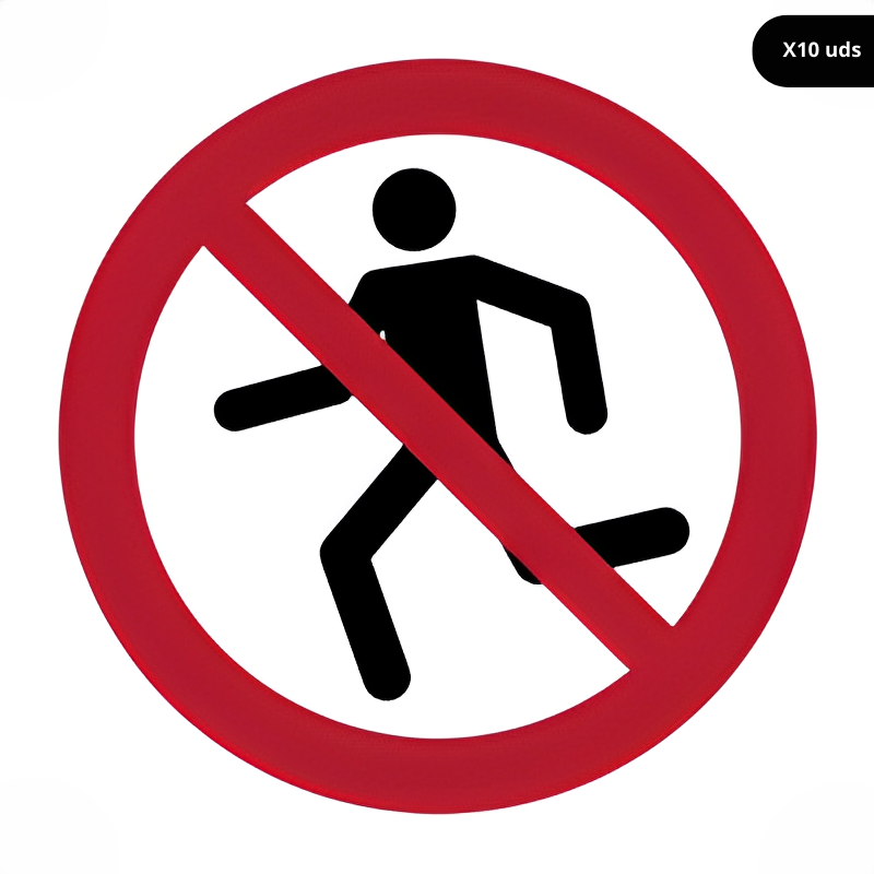 Señal prohibido correr.