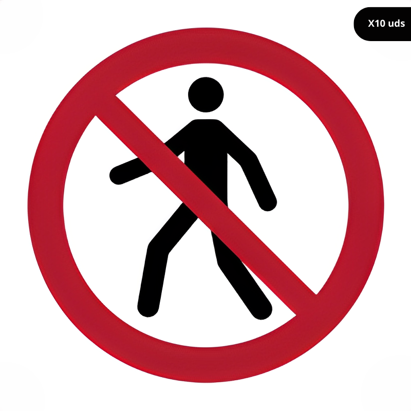 Señal prohibido el paso.