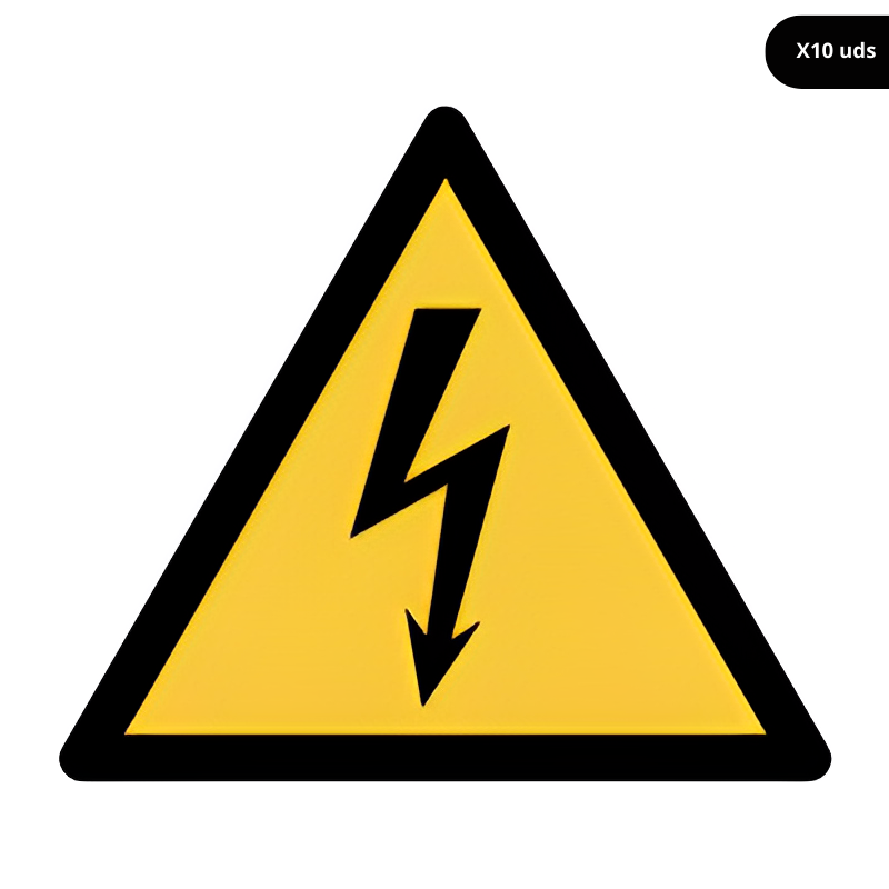 Señal de peligro eléctrico.